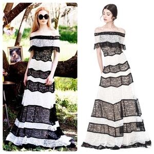 ALICE + OLIVIA Anika Off The Shoulder Maxi Dress